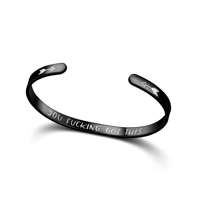 Al por mayor que tienes esta pulsera de acero de acero inoxidable en forma de C en forma de C